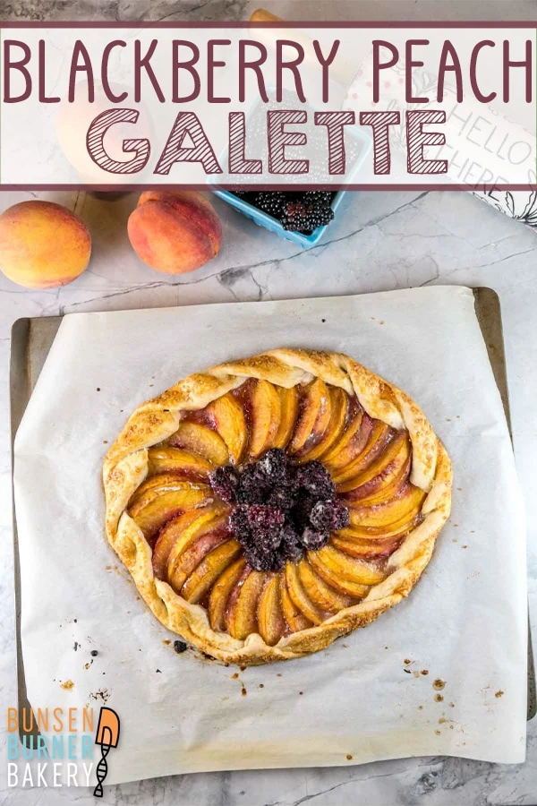 Fresh summer fruits shine in this easy Blackberry Peach Galette, with a thick, flaky homemade crust.