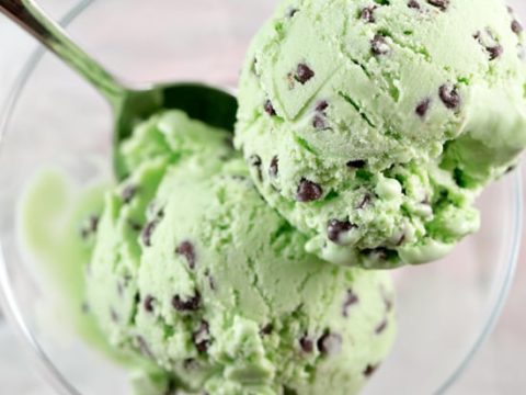 Green Vs White Mint Chocolate Chip Ice Cream 