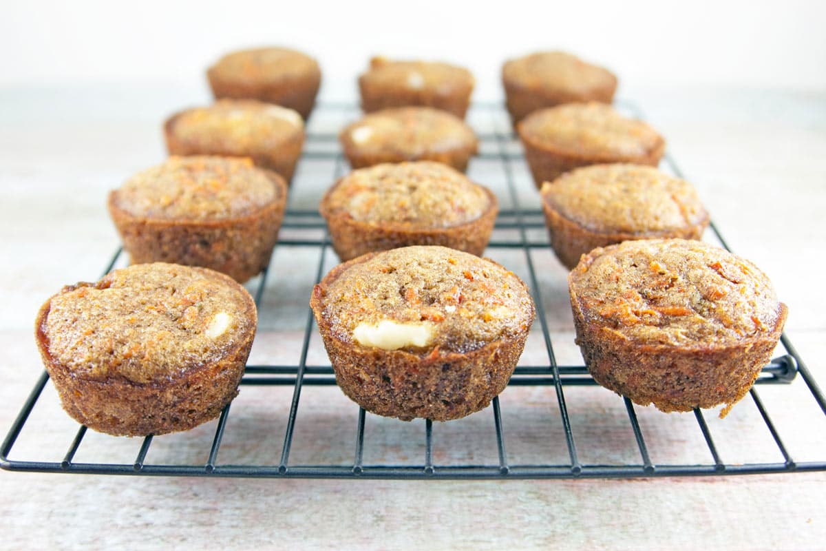 Inside-Out Carrot Cake Cupcakes: Take your carrot cake on the go with these inside-out carrot cake cupcakes — the frosting is on the inside. Surprise! {Bunsen Burner Bakery}