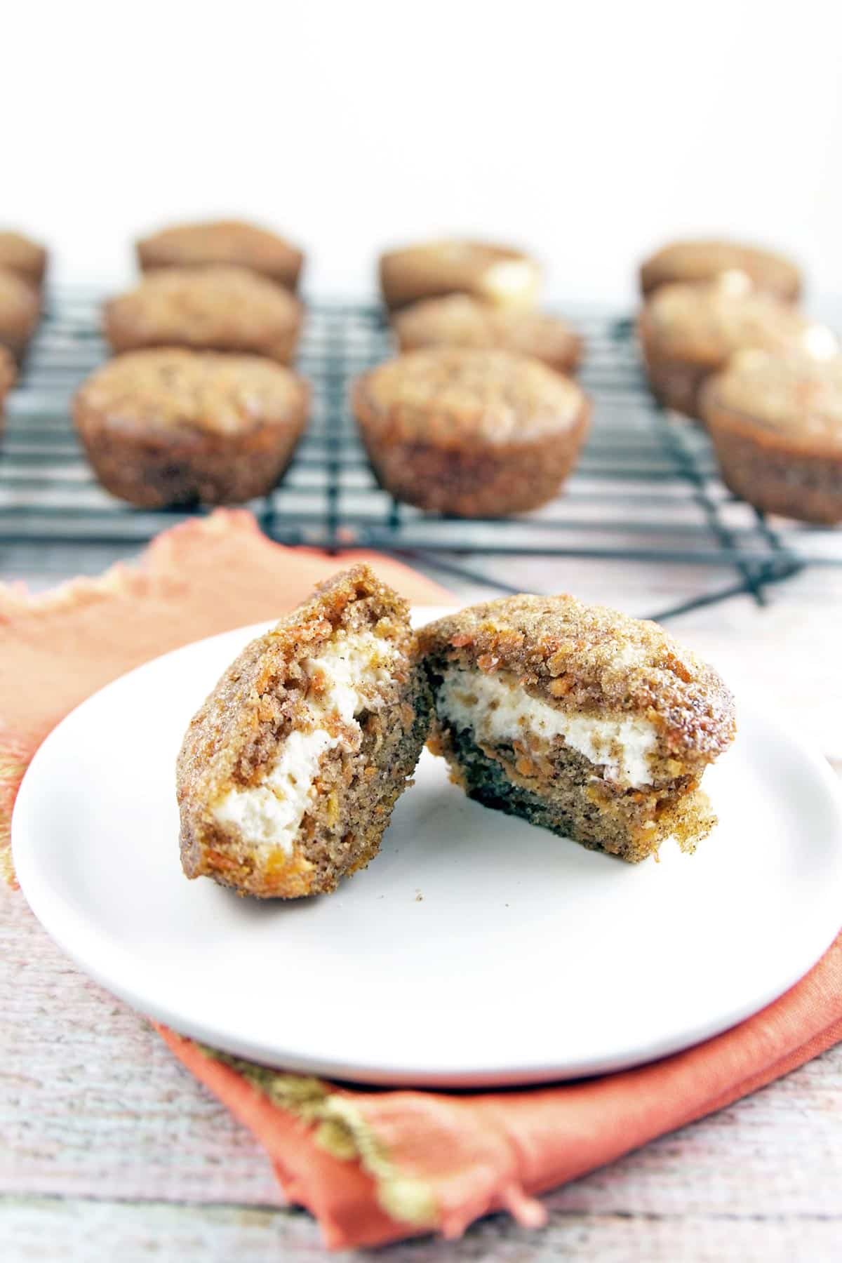 Inside-Out Carrot Cake Cupcakes: Take your carrot cake on the go with these inside-out carrot cake cupcakes — the frosting is on the inside. Surprise! {Bunsen Burner Bakery}