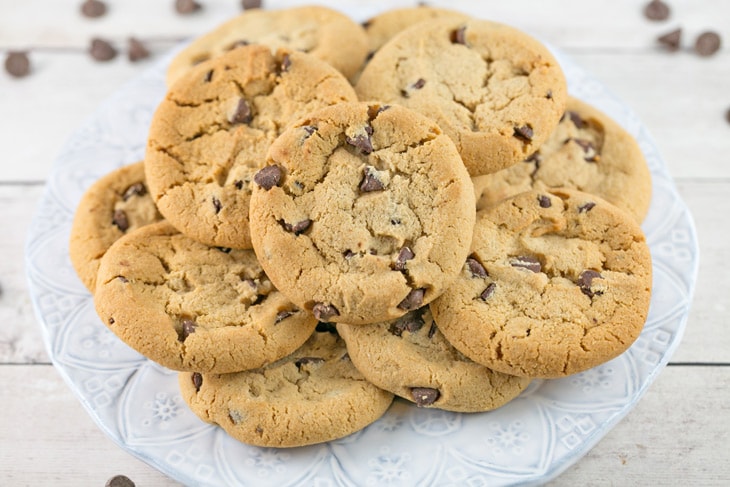 Soft and Chewy Chocolate Chip Cookies: mixed in one bowl with no refrigeration step before baking, these easy chocolate chip cookies are a crowd-pleasing favorite! {Bunsen Burner Bakery}