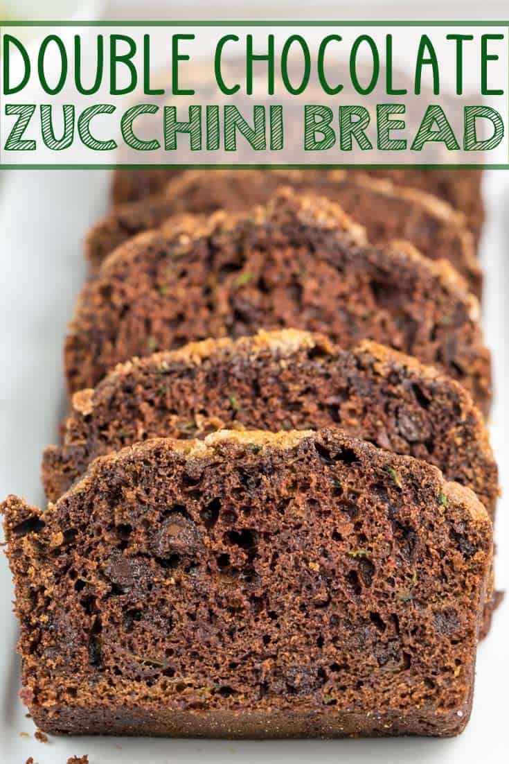 Chocolate Zucchini Bread: rich, decadent, double chocolate zucchini bread. Extra moist and the most delicious way to eat more zucchini! {Bunsen Burner Bakery} #bread #quickbread #zucchinibread #chocolate #breakfast