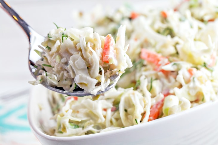 Horseradish Dill Coleslaw | Gluten Free | Vegetarian | Summer Sides | Bunsen Burner Bakery