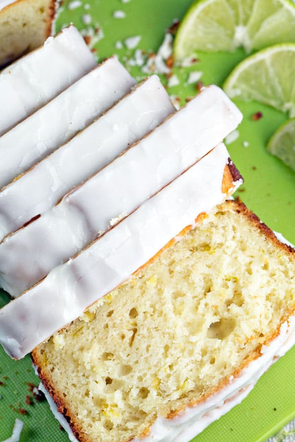 Buttermilk Lime Quick Bread: Citrusy and tangy buttermilk lime quick bread covered with a sweet-tart lime sugar glaze. Pretend it's summer year round with this simple buttermilk bread. {Bunsen Burner Bakery}