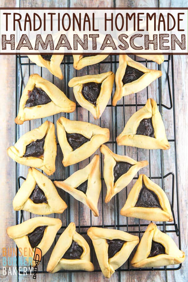 Traditional Homemade Hamantaschen Recipe: Making your own homemade hamantaschen is easy! Learn how with this simple dough recipe and all the tips you need for perfectly shaped hamantaschen without spilled filling!