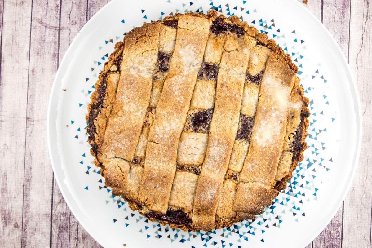 Gluten Free Passover Linzer Tart: hazelnut, almond, and walnut crust with a layer of raspberry jam. {Bunsen Burner Bakery}