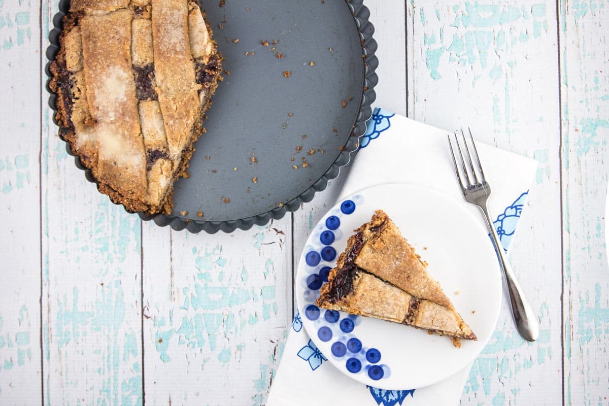 Gluten Free Passover Linzer Tart: hazelnut, almond, and walnut crust with a layer of raspberry jam. {Bunsen Burner Bakery}