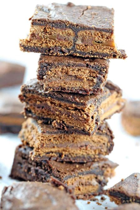 Tim Tam Brownies: extra chocolatey brownies with an unexpected crunch, mixed by hand in one bowl. {Bunsen Burner Bakery}