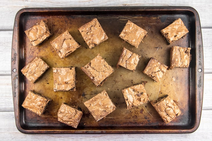 Simple and easy fudgy brownies, rich and dense yet cakey, mixed by hand with ingredients already in your kitchen. Better than boxed mix! {Bunsen Burner Bakery}