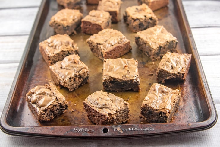 Simple and easy fudgy brownies, rich and dense yet cakey, mixed by hand with ingredients already in your kitchen. Better than boxed mix! {Bunsen Burner Bakery}