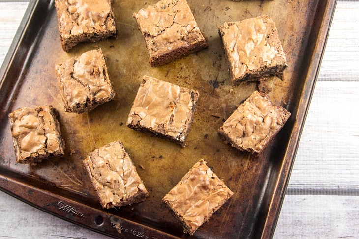 Simple and easy fudgy brownies, rich and dense yet cakey, mixed by hand with ingredients already in your kitchen. Better than boxed mix! {Bunsen Burner Bakery}