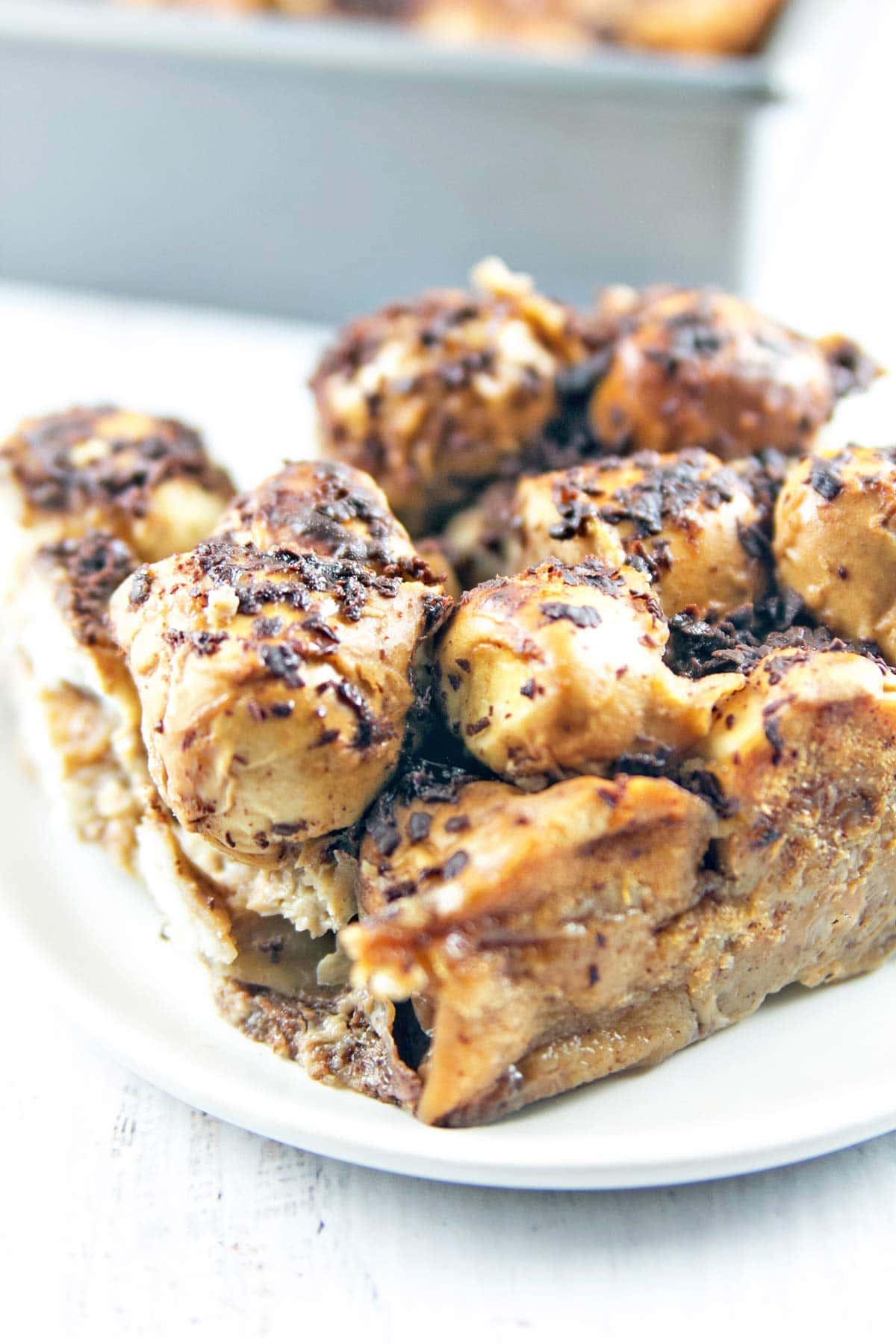 Chocolate Bourbon Soft Pretzel Bread Pudding: sweet and salty, crunchy and soft - an unexpected twist on a crowd-pleasing dessert. {Bunsen Burner Bakery}