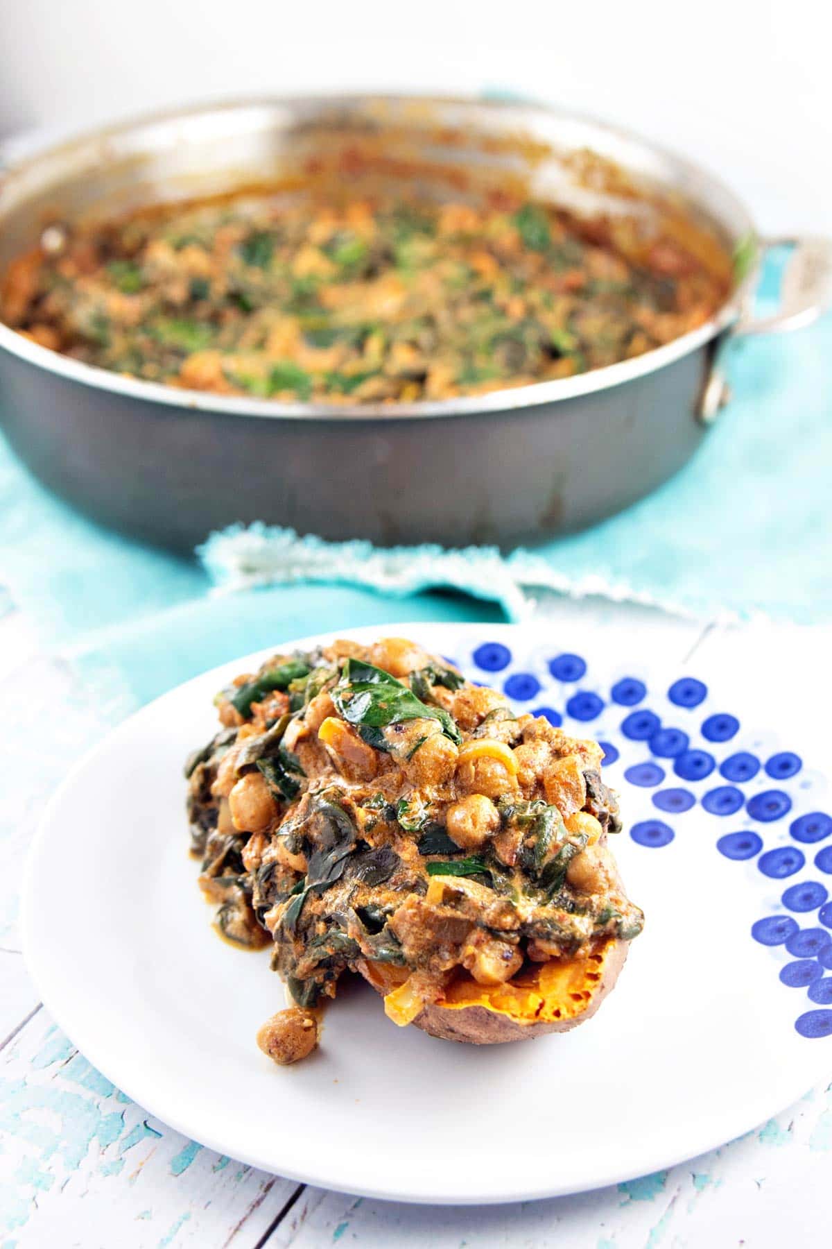 Coconut Braised Chickpeas and Spinach: the perfect warm, filling winter dinner (vegan and gluten free!) {Bunsen Burner Bakery}