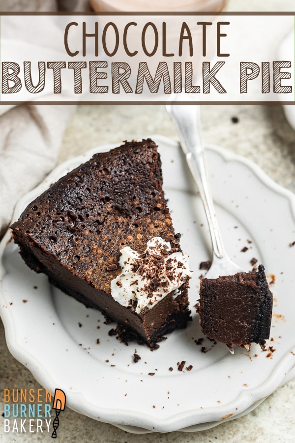 Chocolate Buttermilk Pie: sweet, custardy, and insanely chocolatey. This pie is worthy of a special event (like Thanksgiving!), but easy enough for any weeknight.
