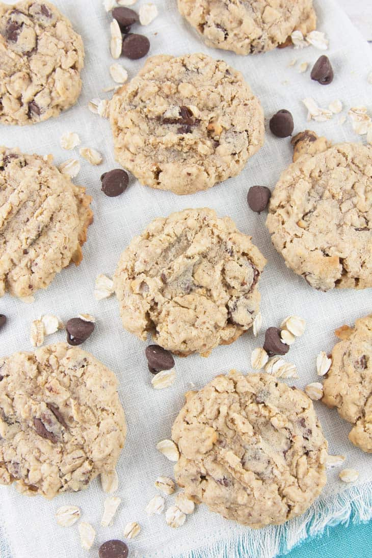 Oatmeal Chocolate Chip Lactation Cookies: bake up a batch of these delicious galactagogue-filled treats to boost milk supply for the breastfeeding moms in your life.  {Bunsen Burner Bakery}