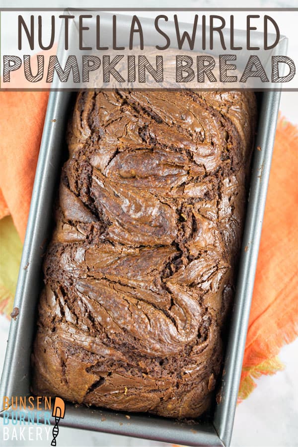 How can we make pumpkin bread even better? By adding swirls of Nutella! Nutella Pumpkin Bread is a new take on a classic tradition – and the perfect way to celebrate fall!