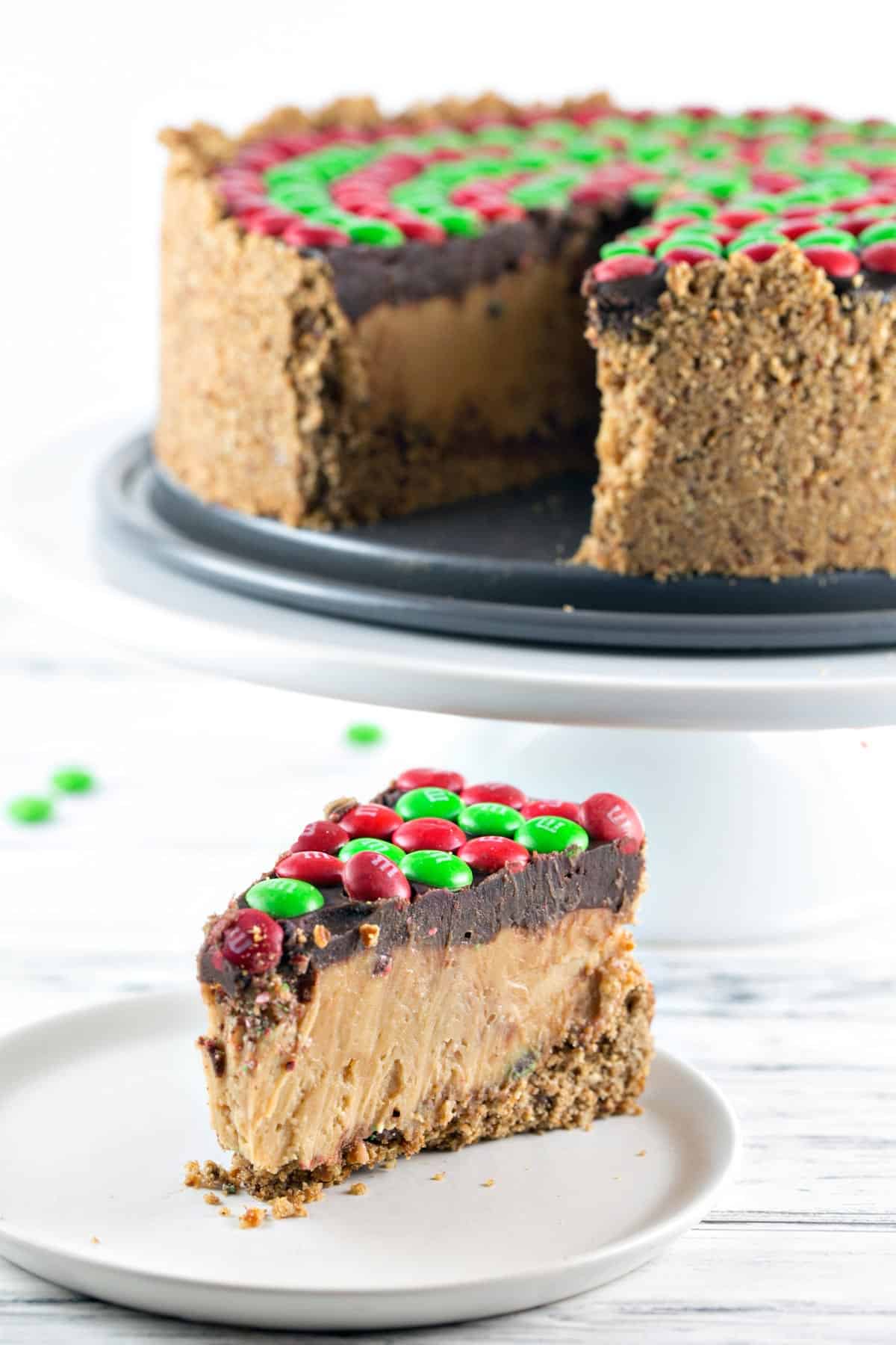 No Bake M&M Peanut Butter Pretzel Pie Bunsen Burner Bakery