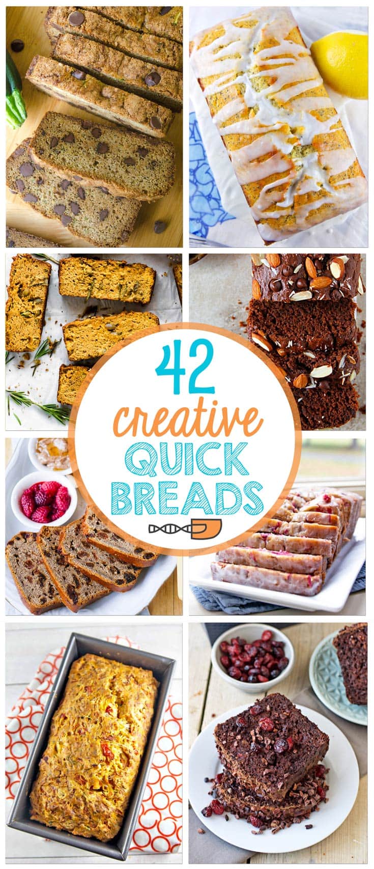 If you think quick bread and automatically assume banana bread - no way.  Expand your baking horizons with these 42 creative quick breads!