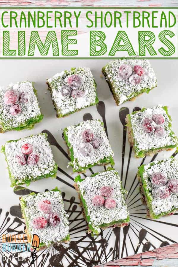Cranberry Lime Bars: adios, bland lime bars - these cranberry lime bars pack a serious sweet-tart citrusy punch!