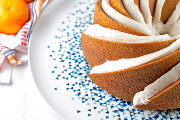 Cinnamon Clementine Bundt Cake: An easy one-bowl bundt cake, packed full of cinnamon and clementine zest, covered with cinnamon cream cheese frosting. {Bunsen Burner Bakery}