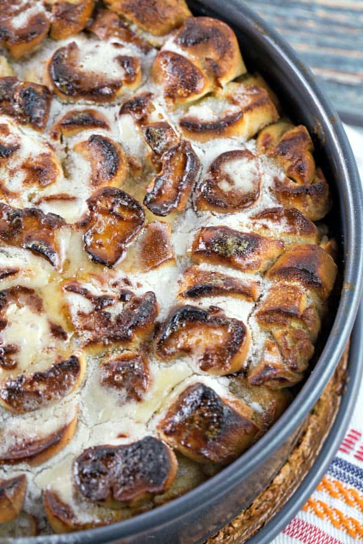 Soft Pretzel French Toast Casserole: sweet and salty, crunchy and soft, with a melted sugar crust. Perfect make-ahead breakfast for company! {Bunsen Burner Bakery}