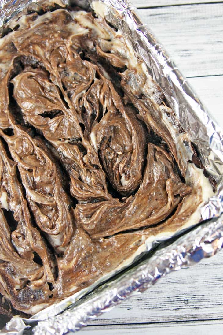 Cream Cheese Swirl Brownies: rich and fudgy brownies with a tangy cream cheese swirl. Plus, tips on how to properly store cream cheese-based desserts! {Bunsen Burner Bakery}