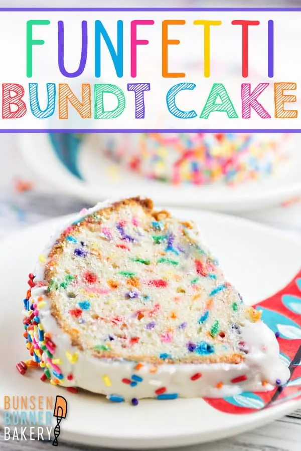 Funfetti Bundt Cake: Get ready to celebrate with this festive sprinkle-filled homemade funfetti bundt cake! Everyone's favorite childhood flavor, baked from scratch with an easy recipe. Perfect for birthdays, anniversaries, holidays, or any day that needs a little extra cheer!