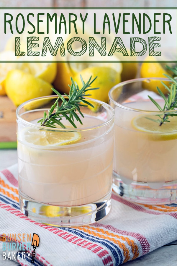Rosemary Lavender Lemonade: spruce up some fresh squeezed lemonade for your next gathering with a few sprigs of rosemary and some dried lavender. Perfect for sipping, with or without a splash of vodka!