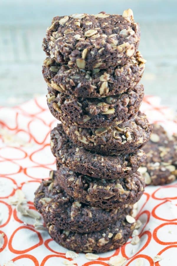 Allergy Friendly Lactation Cookies: These galactagogue-packed chocolate oatmeal lactation cookies for breastfeeding mamas are vegan and gluten free, made without dairy, soy, nuts, or eggs. {Bunsen Burner Bakery}