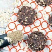 Allergy Friendly Lactation Cookies: These galactagogue-packed chocolate oatmeal lactation cookies for breastfeeding mamas are vegan and gluten free, made without dairy, soy, nuts, or eggs. {Bunsen Burner Bakery}