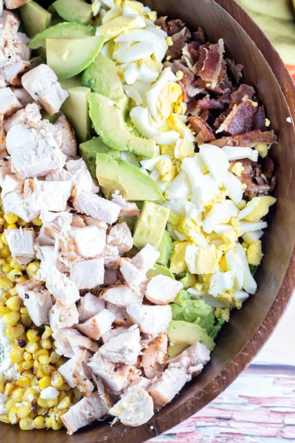 Grilled Chicken Cobb Salad: the perfect 20 minute meal to please the whole family! Easy, quick, and fully customizable, it should be a regular staple in your summer dinner rotation. {Bunsen Burner Bakery}