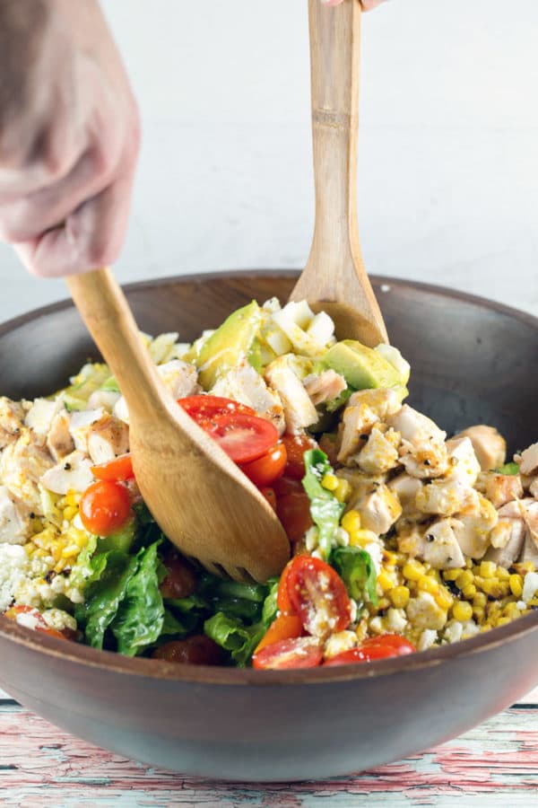 Grilled Chicken Cobb Salad: the perfect 20 minute meal to please the whole family! Easy, quick, and fully customizable, it should be a regular staple in your summer dinner rotation. {Bunsen Burner Bakery}