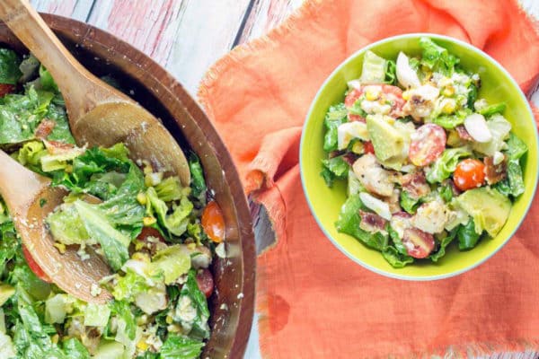 Grilled Chicken Cobb Salad: the perfect 20 minute meal to please the whole family! Easy, quick, and fully customizable, it should be a regular staple in your summer dinner rotation. {Bunsen Burner Bakery}