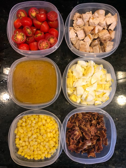 grilled chicken cobb salad meal prep