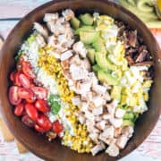 Grilled Chicken Cobb Salad: the perfect 20 minute meal to please the whole family! Easy, quick, and fully customizable, it should be a regular staple in your summer dinner rotation. {Bunsen Burner Bakery}