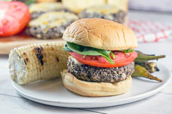 Mushroom Black Bean Burgers: Looking for the perfect veggie burger? Look no further than these gluten free mushroom black bean burgers. Sturdy enough to grill, but just as delicious cooked in a skillet. {Bunsen Burner Bakery}