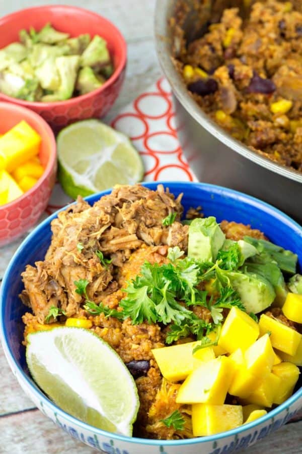 Mexican Couscous Bowl: one pot, 20 minutes, and made from pantry staples, this is the perfect comfort food. Packed full of fiber, protein, and bold Mexican flavors. {Bunsen Burner Bakery}