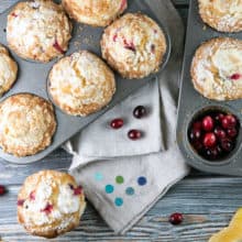 Cranberry Orange Streusel Muffins: tart cranberries and oranges pair perfectly with a sweet crumbly streusel topping in these giant, domed muffins. The best way to start off a cold, dreary winter morning! {Bunsen Burner Bakery} #muffins #streusel #cranberryorange