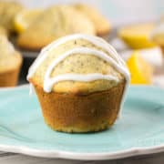 Glazed Lemon Poppy Seed Muffins: the perfect sweet-tart treat for breakfast, a mid-afternoon snack, or a light dessert. {Bunsen Burner Bakery} #muffins #lemon #lemonpoppyseed #glazed