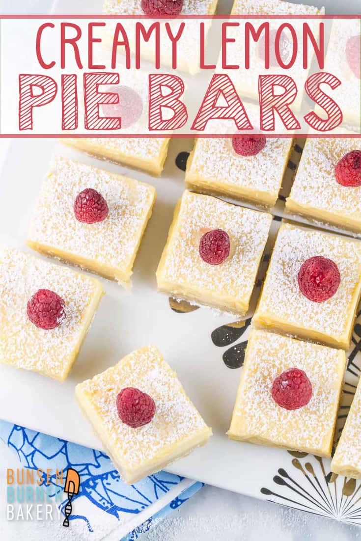 Lemon Pie Bars: goodbye, cakey lemon squares -- these easy lemon pie bars are made with a creamy dreamy curd-like custard, jam packed with lemon flavor, and a crisp shortbread crust.