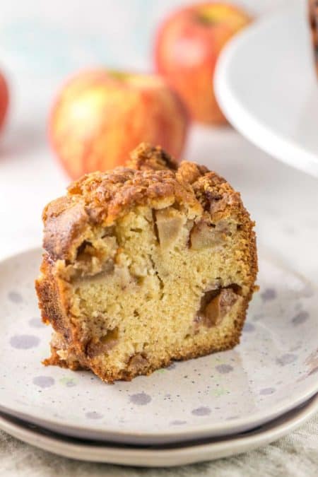 Jewish Apple Cake: Jewish, Dutch, and German apple cake are all the same: an easy mix by hand dairy free apple cake. Full of apples and cinnamon, it's the perfect fall treat! #bunsenburnerbakery #cake #applecake #jewishapplecake