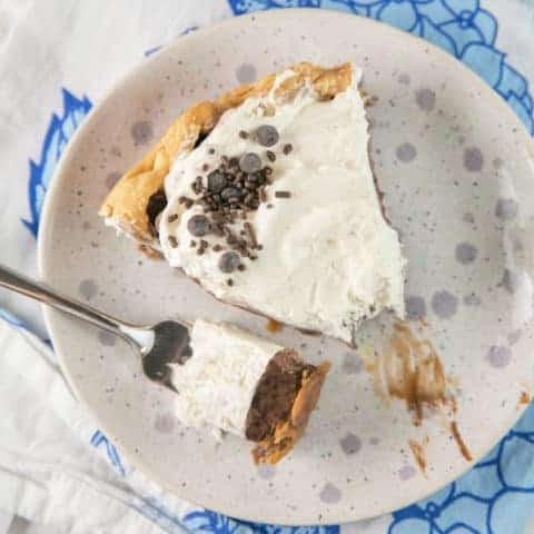 Chocolate Cream Pie: nothing beats a silky smooth slice of old fashioned chocolate cream pie with a mile-high pile of whipped cream. #bunsenburnerbakery #pie #chocolatecreampie #custard