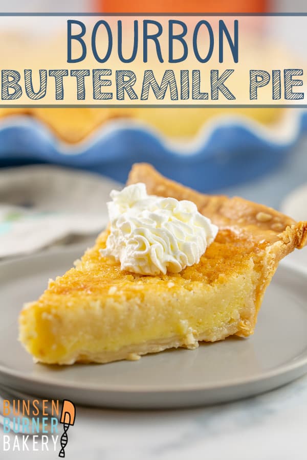 Bourbon Buttermilk Pie: This easy buttermilk pie recipe is an old fashioned southern staple - with a generous splash of bourbon for a little extra punch!