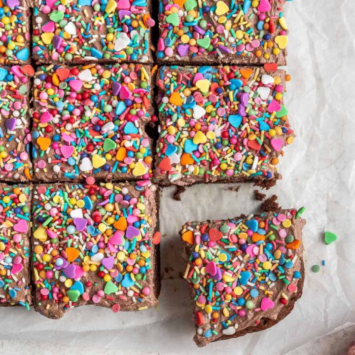 Frosted Sprinkle Brownies