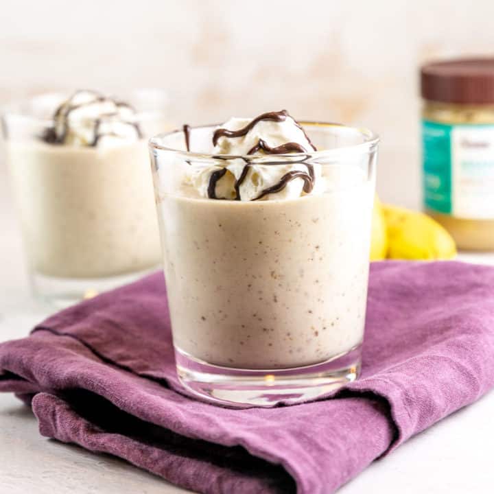 Tahini Shakes: Rich and creamy with a slightly nutty flavor, these vegan date tahini shakes are made with no refined sugar or artificial sweeteners. Delicious and creamy -- it's like a grown up version of a milkshake, without any guilt! #bunsenburnerbakery #tahini #tahinishake #vegan #glutenfree