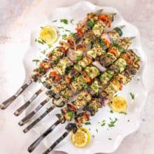 grilled chicken kabobs with mediterranean marinade