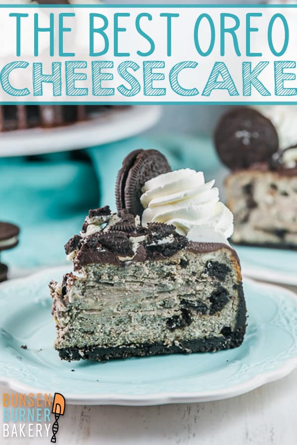 Best Oreo Cheesecake: A thick, creamy cheesecake with triple Oreos: an Oreo crust, layers of chopped Oreos in the cheesecake, and more piled on top! This cookies and cream favorite is an easy, delicious recipe.