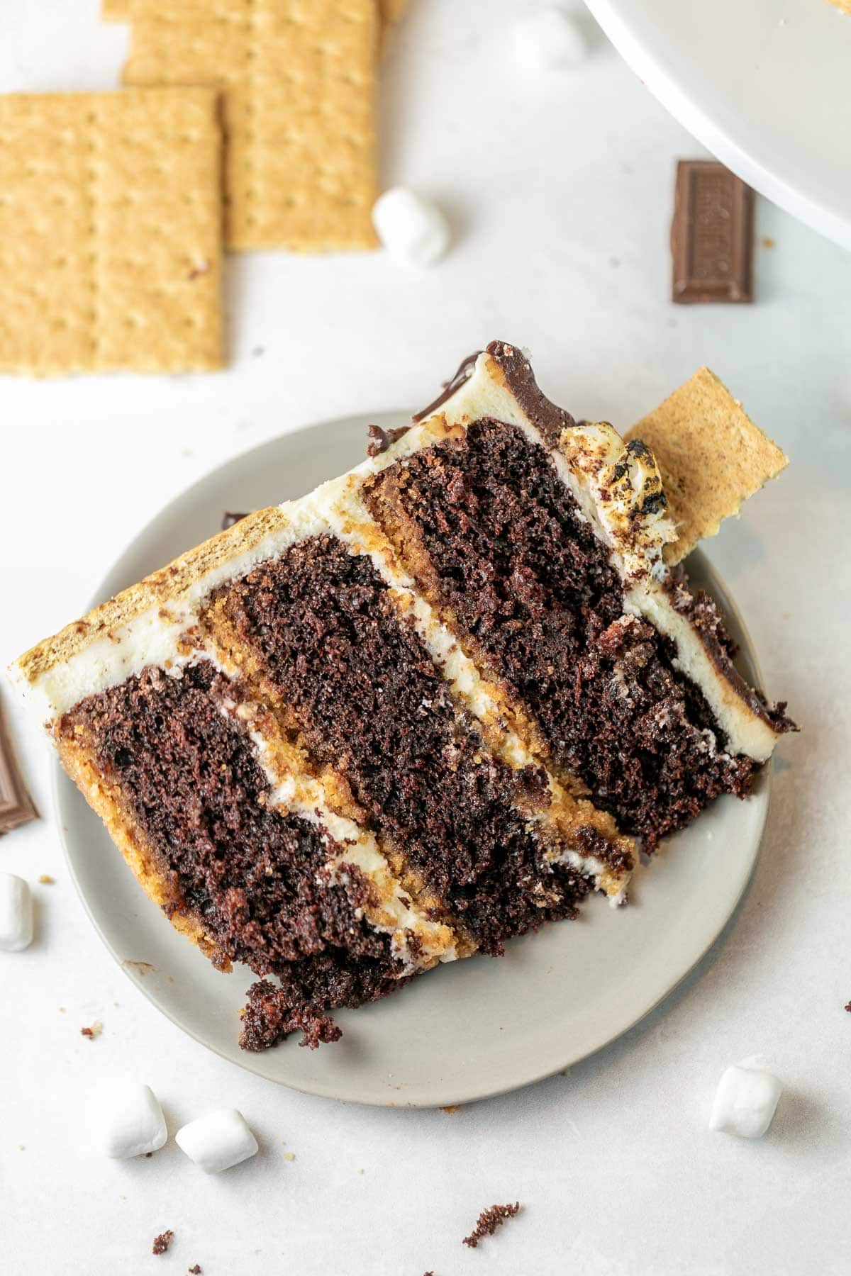 slice of cake on a small dessert plate