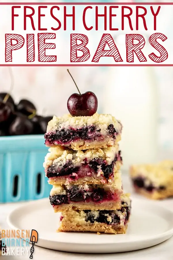 Cherry Pie Bars: Made with fresh or frozen cherries, these easy cherry pie crumble bars are perfect for a crowd!