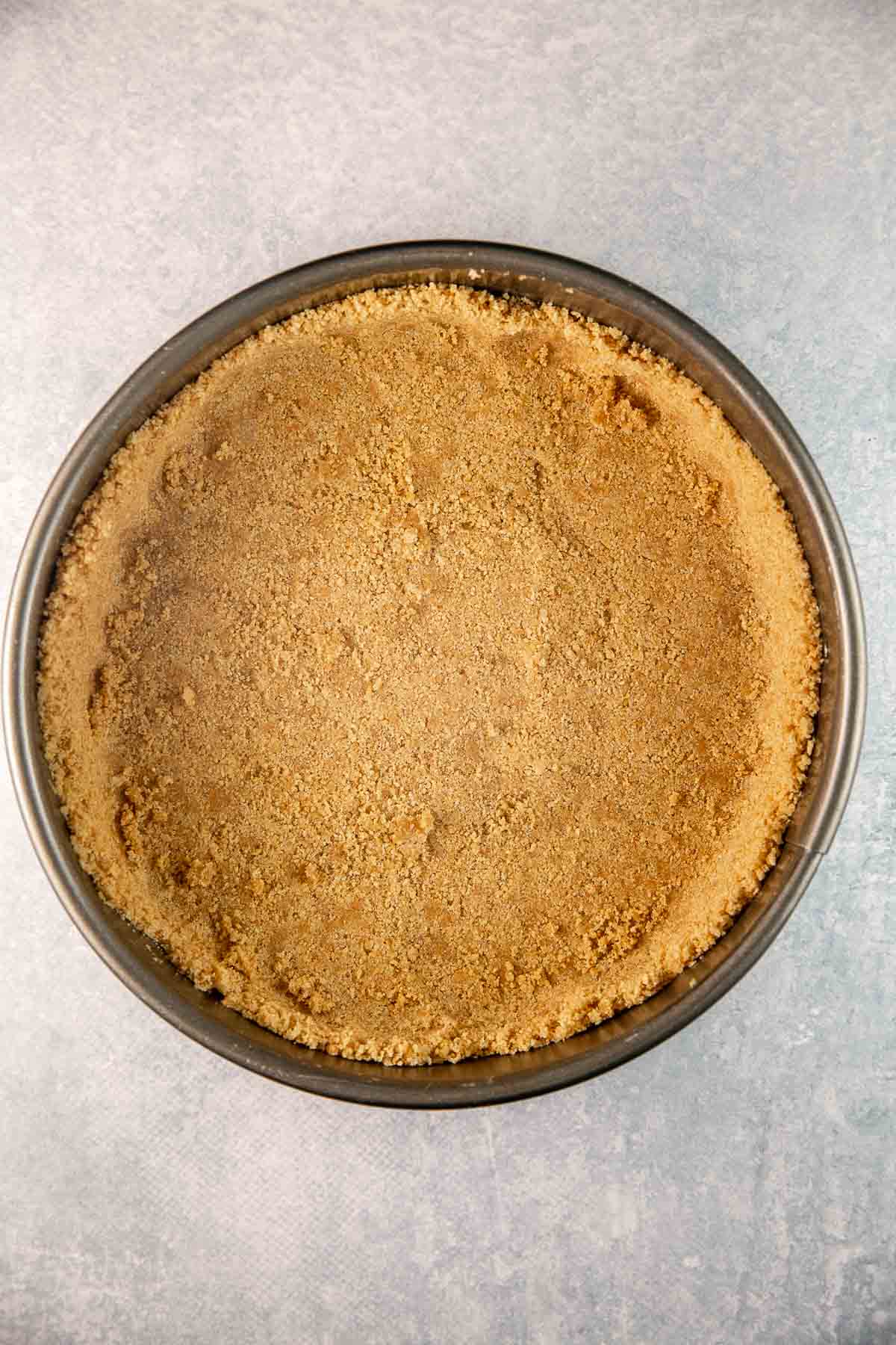 graham cracker crumbs pressed into pan